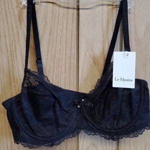NWT Le Mystere Tatiana Lace Bra Black 34D Ret $65